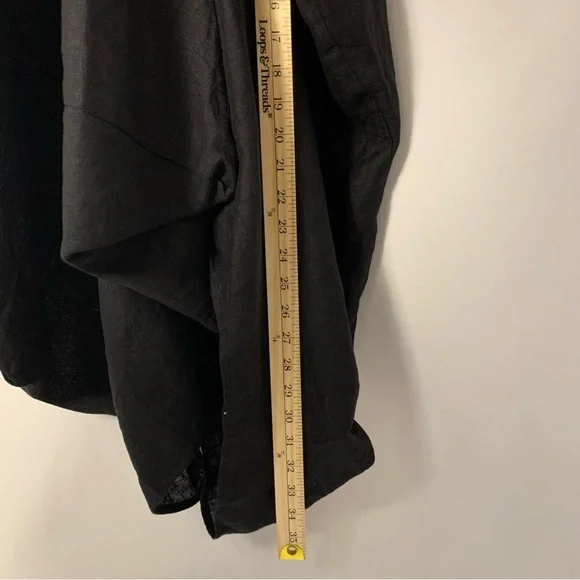 METAMORPHOZA Cowl Neck 100% Linen Asymmetrical Dress - Picture 9 of 10